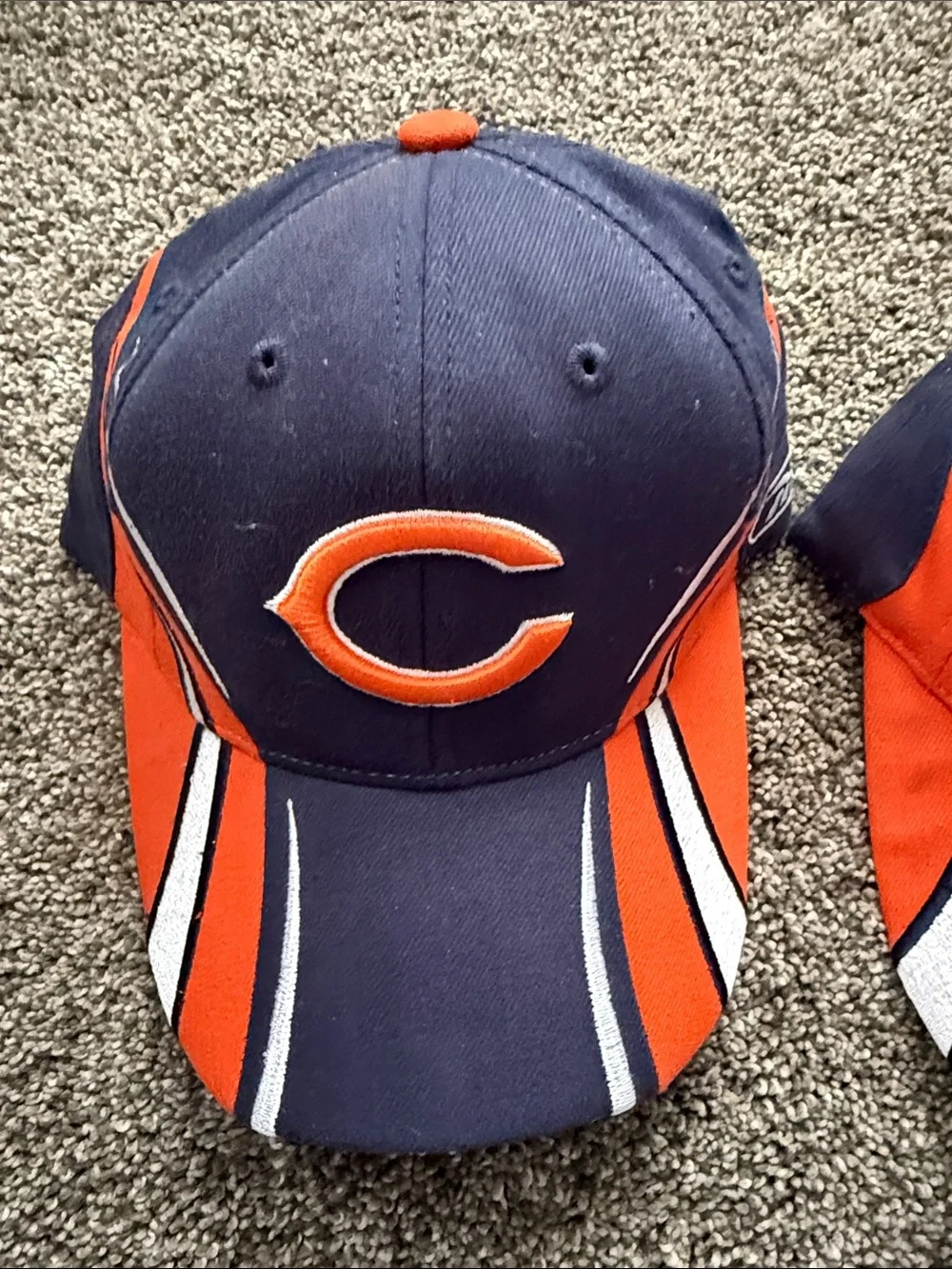 Reebok Navy and Orange Kids Baseball Cap with White Striping 2 pieces